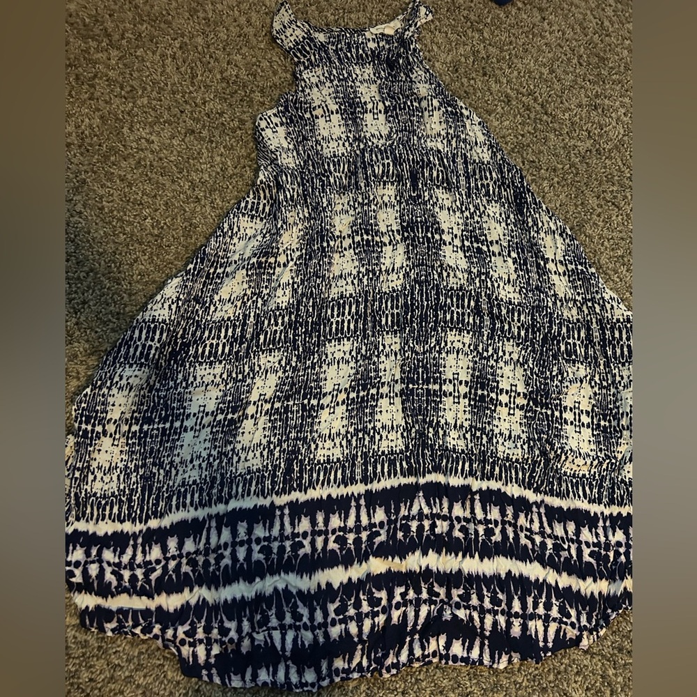 Beachy blue and white dress